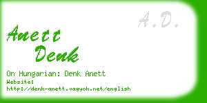 anett denk business card